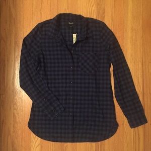 NWT Madewell button down flannel shirt size Small